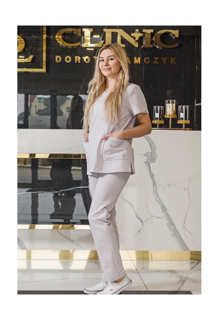Bluza damska - Pure - scrub medyczny - szary