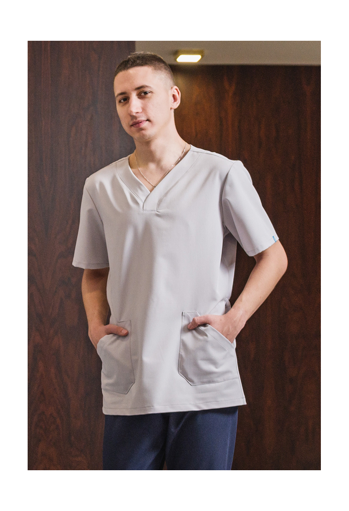 Bluza męska - Chase - scrub medyczny - szary