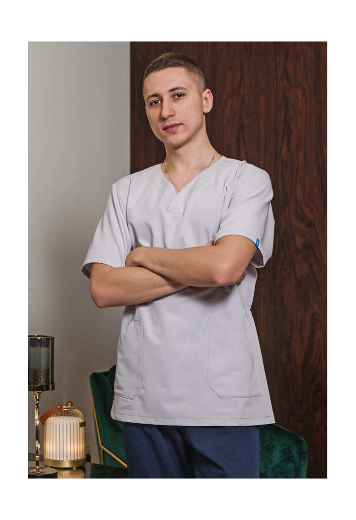 Bluza męska - Chase - scrub medyczny - szary