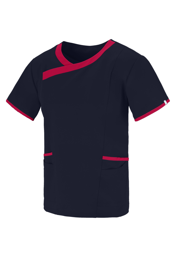 Bluza męska - Dynamic - scrub medyczny - granatowo-amarantowa