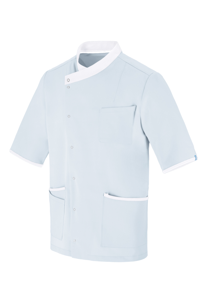 Fartuch męski - Dynamic - scrub medyczny - błękitno-biały