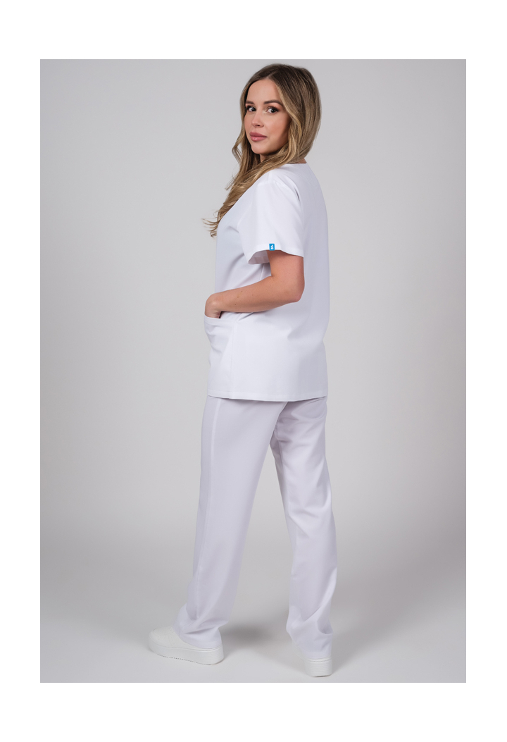 Bluza damska - Base - scrub medyczny - biały