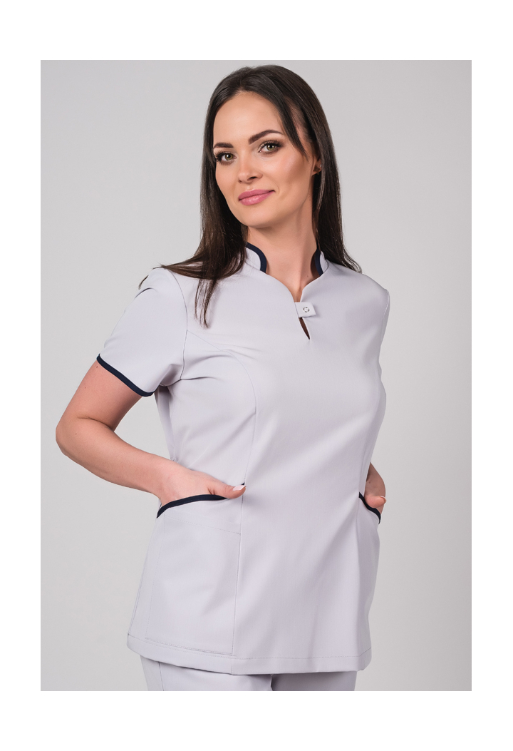 Bluza damska - Classic - scrub medyczny - szary